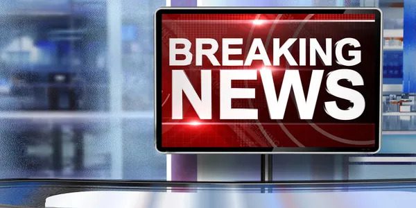 A news sign that says breaking news